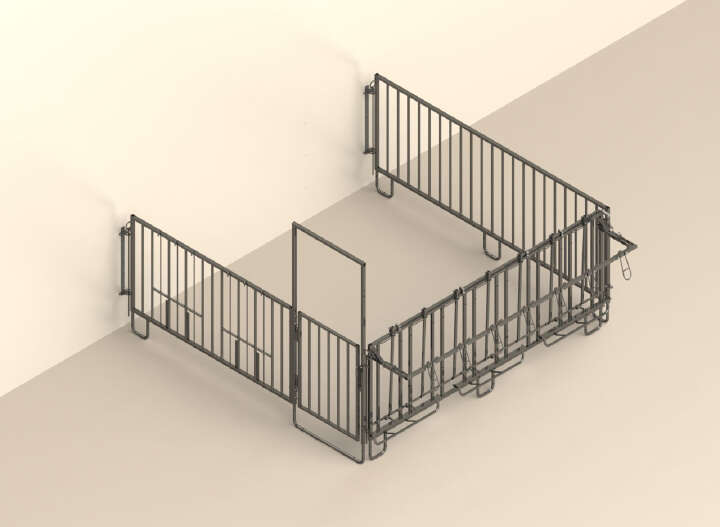 KERBL Einzelset Zaunaufstallung für 5er-Kälbergruppe